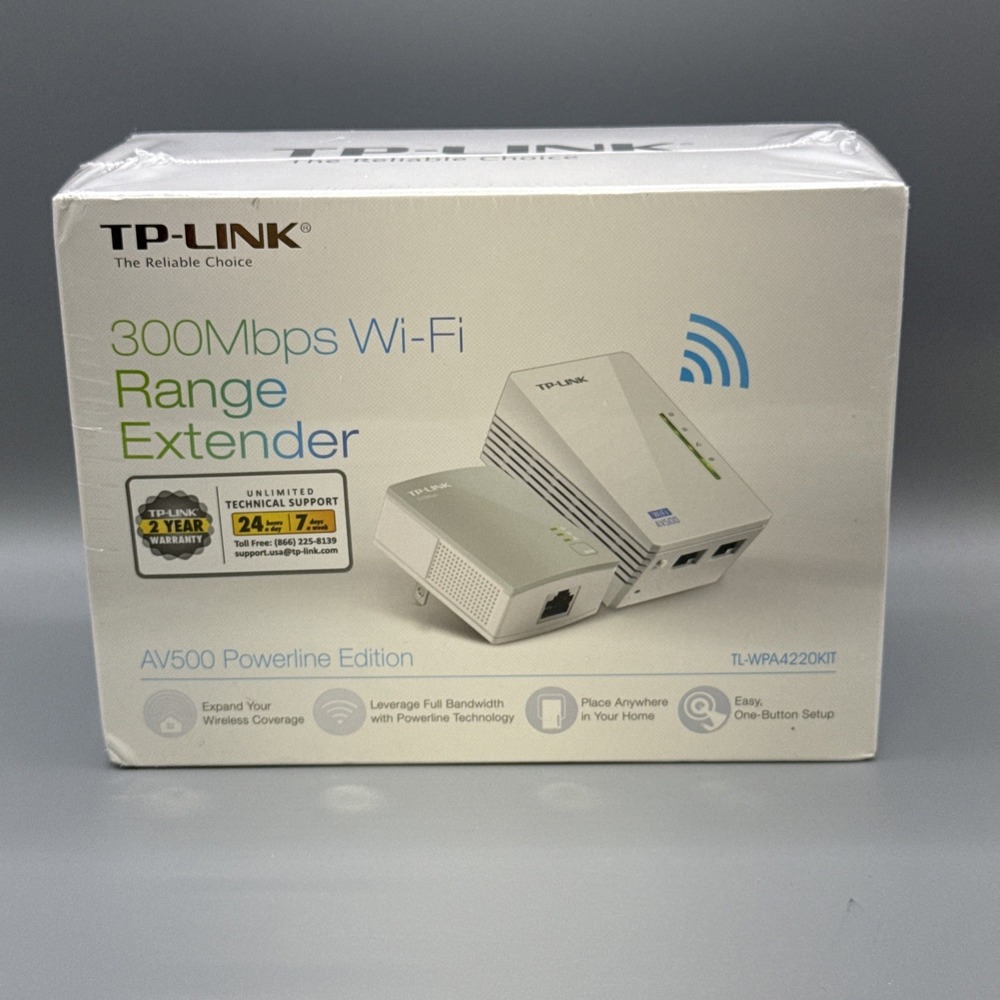 TP-Link AV500 Powerline Edition 300Mbps Wi-Fi Range Extender  Sealed New